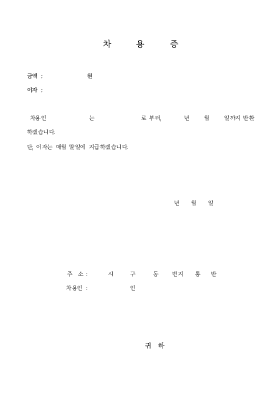 차용증2